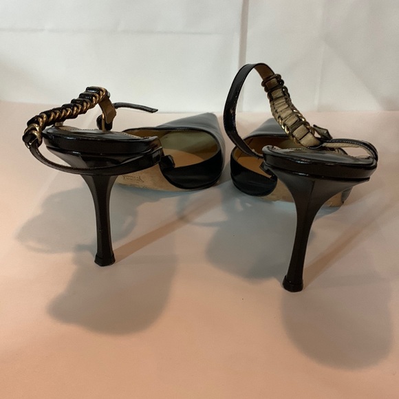 Jimmy Choo heels with metal detailing black and gold - Picture 2 of 9